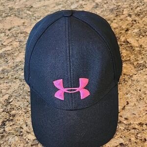 Under Armour Black Cap with Pink Logo